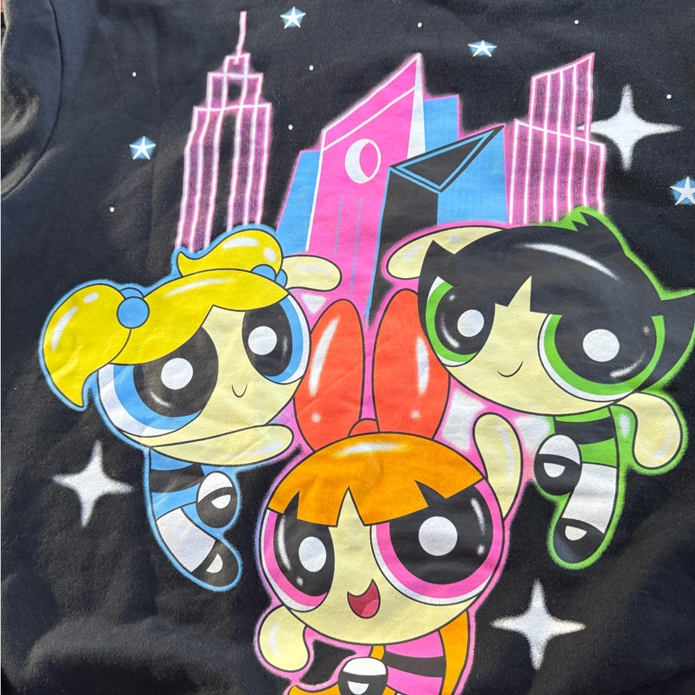 Cartoon Network Power Puff Girls Black Hoodie - Picture 4 of 7